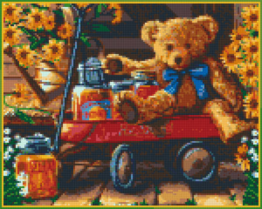 Sunflower Teddy Nine [9] Baseplate PixelHobby Mini-mosaic Art Kit